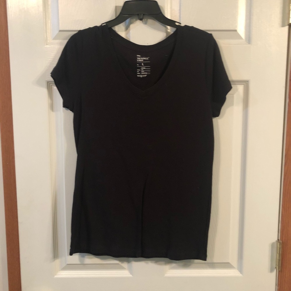 Basic black v-neck